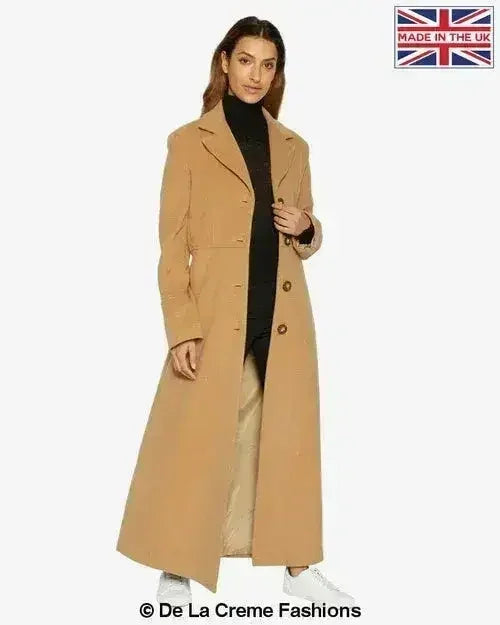 Slim Fit Wool Blend Longline Maxi Coat (1816) - Femstylo