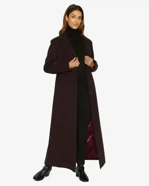 Slim Fit Wool Blend Longline Maxi Coat (1816) - Femstylo