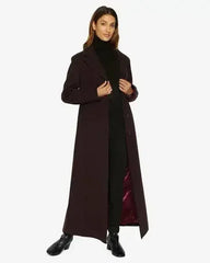 Slim Fit Wool Blend Longline Maxi Coat (1816) - Femstylo