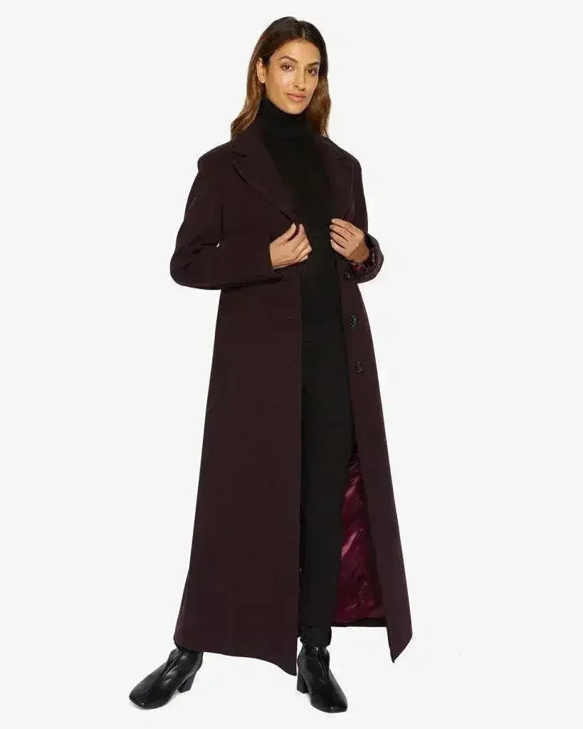 Slim Fit Wool Blend Longline Maxi Coat (1816) - Femstylo