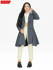 Spring/Summer Double Breasted Skater Coat (1102-SP) - Femstylo