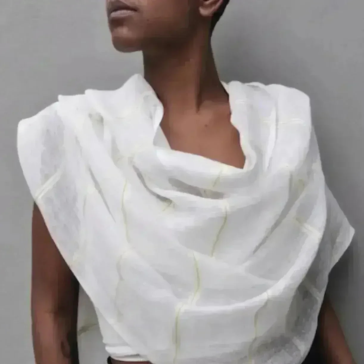 Gauze Stripe Linen Wrap - Femstylo