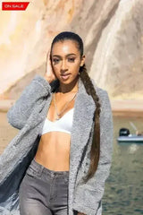 Stud Button Borg Teddy Coat (1905) - Femstylo