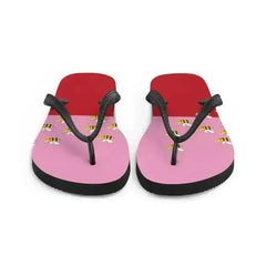 Pink and Red Bee Flip-Flops Adult and Child Flip Flop - Femstylo
