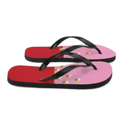 Pink and Red Bee Flip-Flops Adult and Child Flip Flop - Femstylo