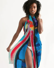 Swimsuit Cover Up Wrap / Sheer Multicolor - Sh7a00u - Femstylo
