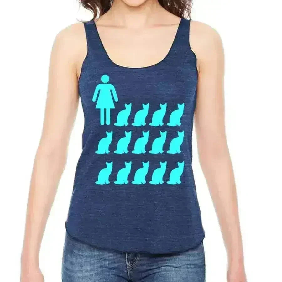 Crazy cat lady tank top - Femstylo