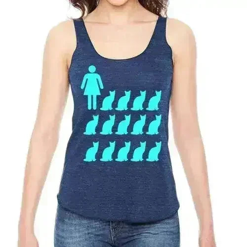 Crazy cat lady tank top - Femstylo