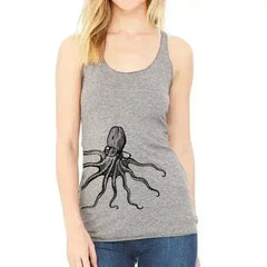 Octopus spectacles racerback tank top - Femstylo