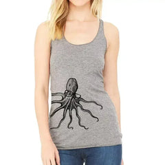 Octopus spectacles racerback tank top - Femstylo