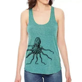 Octopus spectacles racerback tank top - Femstylo