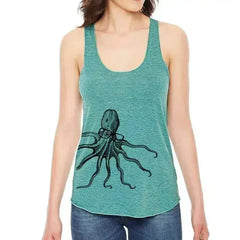 Octopus spectacles racerback tank top - Femstylo
