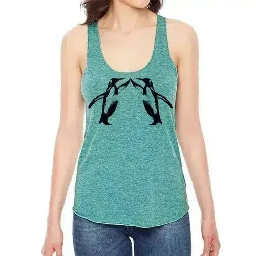 Penguin high five racerback - Femstylo