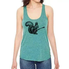 Squirrel Playing Guitar Racerback - Femstylo
