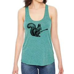 Squirrel Playing Guitar Racerback - Femstylo