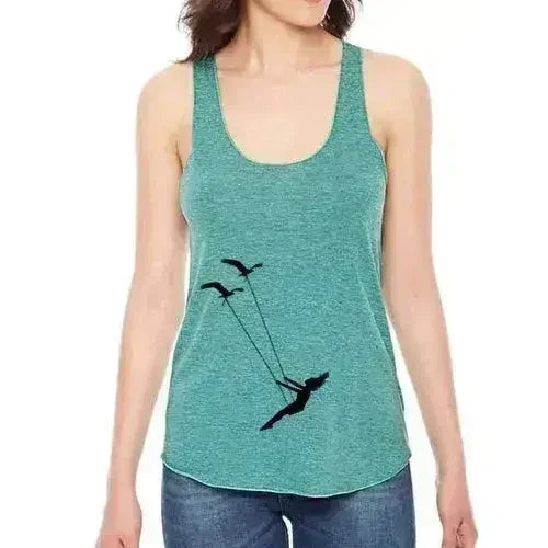 Flying bird swing racerback tank top - Femstylo