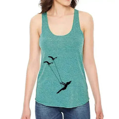 Flying bird swing racerback tank top - Femstylo
