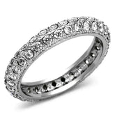 TK1225 - High polished (no plating) Stainless Steel Ring with AAA - Femstylo