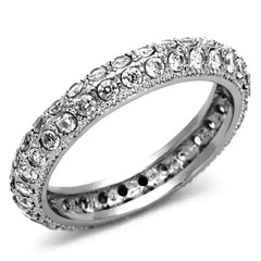 TK1225 - High polished (no plating) Stainless Steel Ring with AAA - Femstylo