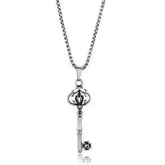 TK1988 - High polished (no plating) Stainless Steel Necklace with No - Femstylo
