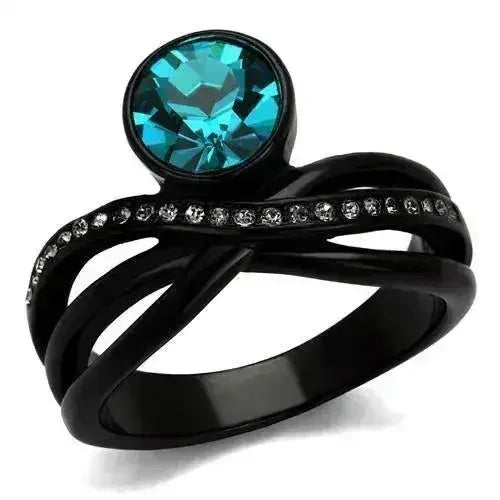 TK2488 IP Black(Ion Plating) Stainless Steel Ring - Femstylo