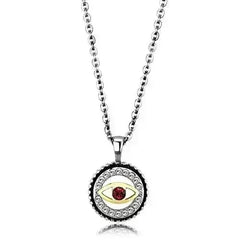 TK2527 - Two-Tone IP Gold (Ion Plating) Stainless Steel Chain Pendant - Femstylo