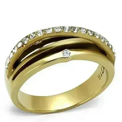 TK2611 - IP Gold(Ion Plating) Stainless Steel Ring with Top Grade - Femstylo