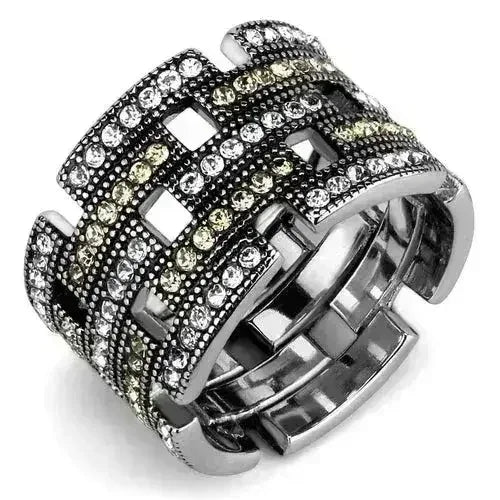 TK2987 - High polished (no plating) Stainless Steel Ring with Top - Femstylo