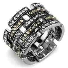 TK2987 - High polished (no plating) Stainless Steel Ring with Top - Femstylo