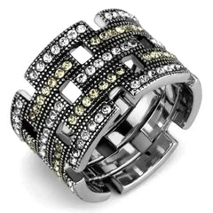 TK2987 - High polished (no plating) Stainless Steel Ring with Top - Femstylo