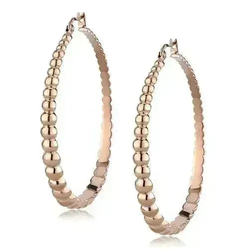 IP Rose Gold Stainless Steel Earrings - Hypoallergenic | TK3068 - Femstylo