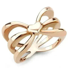 TK3575 - IP Rose Gold(Ion Plating) Stainless Steel Ring with No Stone - Femstylo