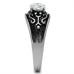 TK373 - High polished (no plating) Stainless Steel Ring with AAA Grade - Femstylo
