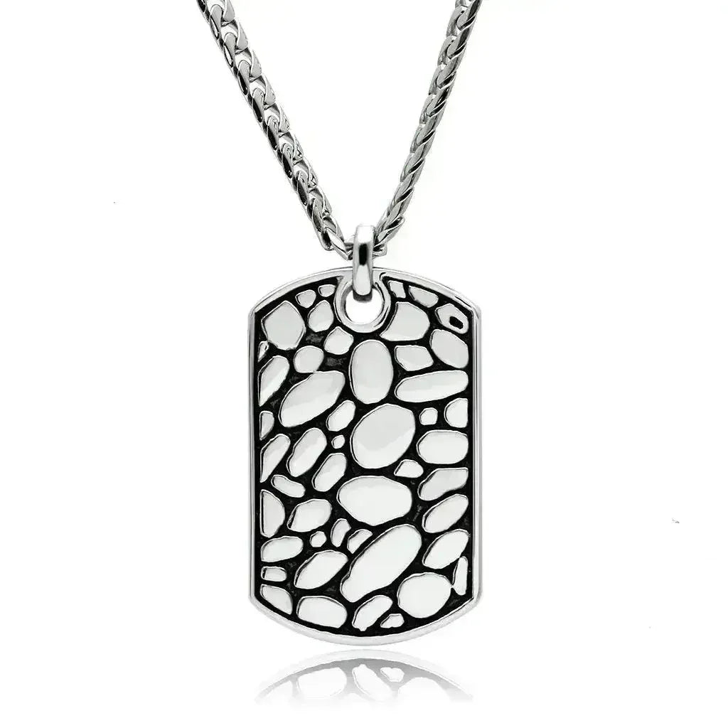 TK556 - High polished (no plating) Stainless Steel Necklace with No - Femstylo