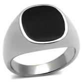 TK595 - High polished (no plating) Stainless Steel Ring with Epoxy in - Femstylo