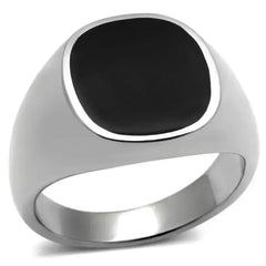 TK595 - High polished (no plating) Stainless Steel Ring with Epoxy in - Femstylo