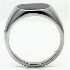 TK595 - High polished (no plating) Stainless Steel Ring with Epoxy in - Femstylo
