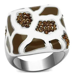 TK847 - High polished (no plating) Stainless Steel Ring with Top Grade - Femstylo
