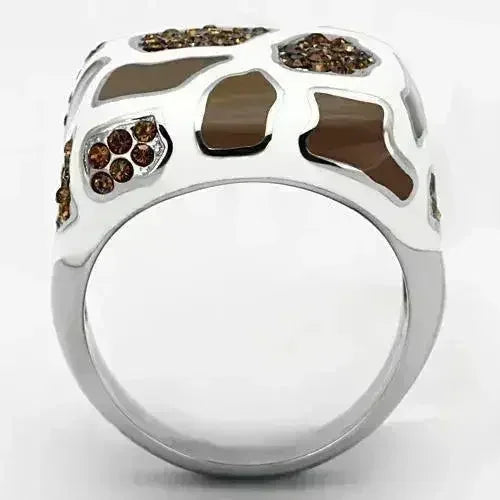 TK847 - High polished (no plating) Stainless Steel Ring with Top Grade - Femstylo