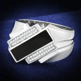 TS218 - Rhodium 925 Sterling Silver Ring with AAA Grade CZ in Clear - Femstylo