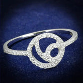 TS519 - Rhodium 925 Sterling Silver Ring with AAA Grade CZ in Clear - Femstylo