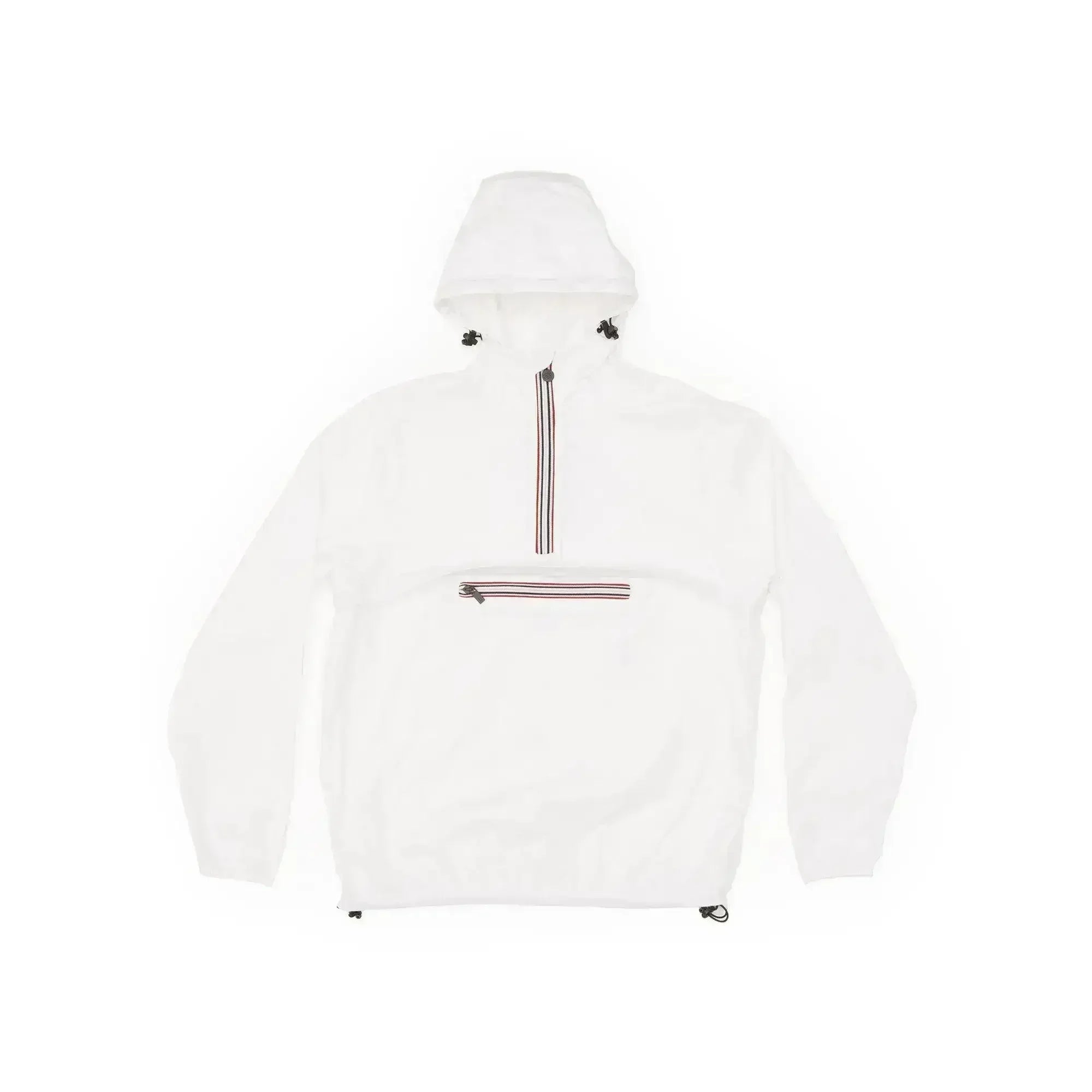 White quarter zip packable rain jacket and windbreaker - Femstylo