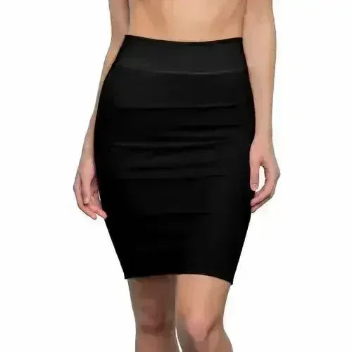 Womens Mini Skirt - Stretchy - Black Pencil Skirt - Femstylo