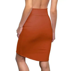 Womens Pencil Skirt - Rust Stretch Mini - Femstylo