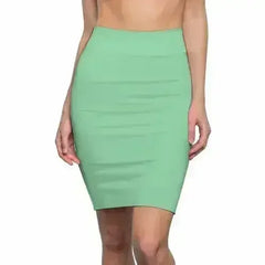 Womens Mint Green Pencil Skirt - Femstylo