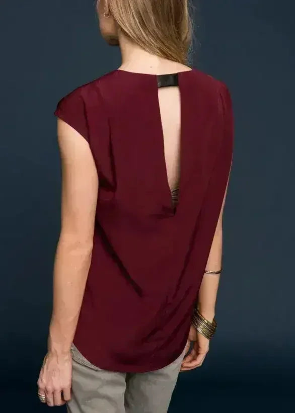 Women's Sleeveless Round Neck Hi Lo Top - Femstylo