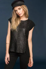 Ro & De Women's Snake Skin Print Cap Sleeve Top - Femstylo