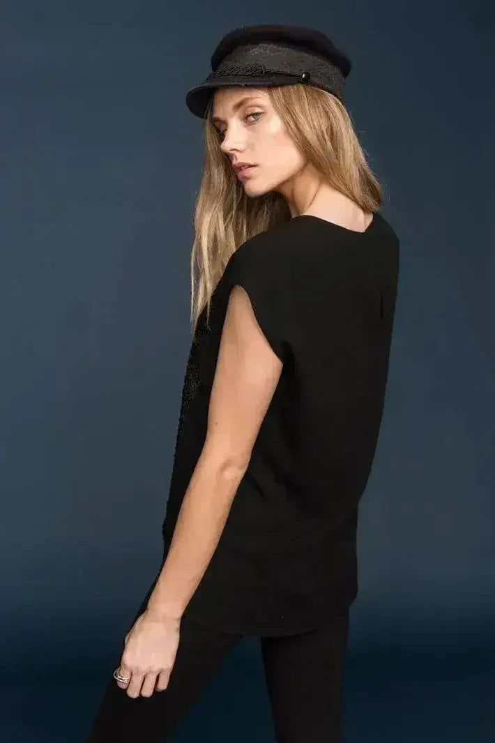 Ro & De Women's Snake Skin Print Cap Sleeve Top - Femstylo