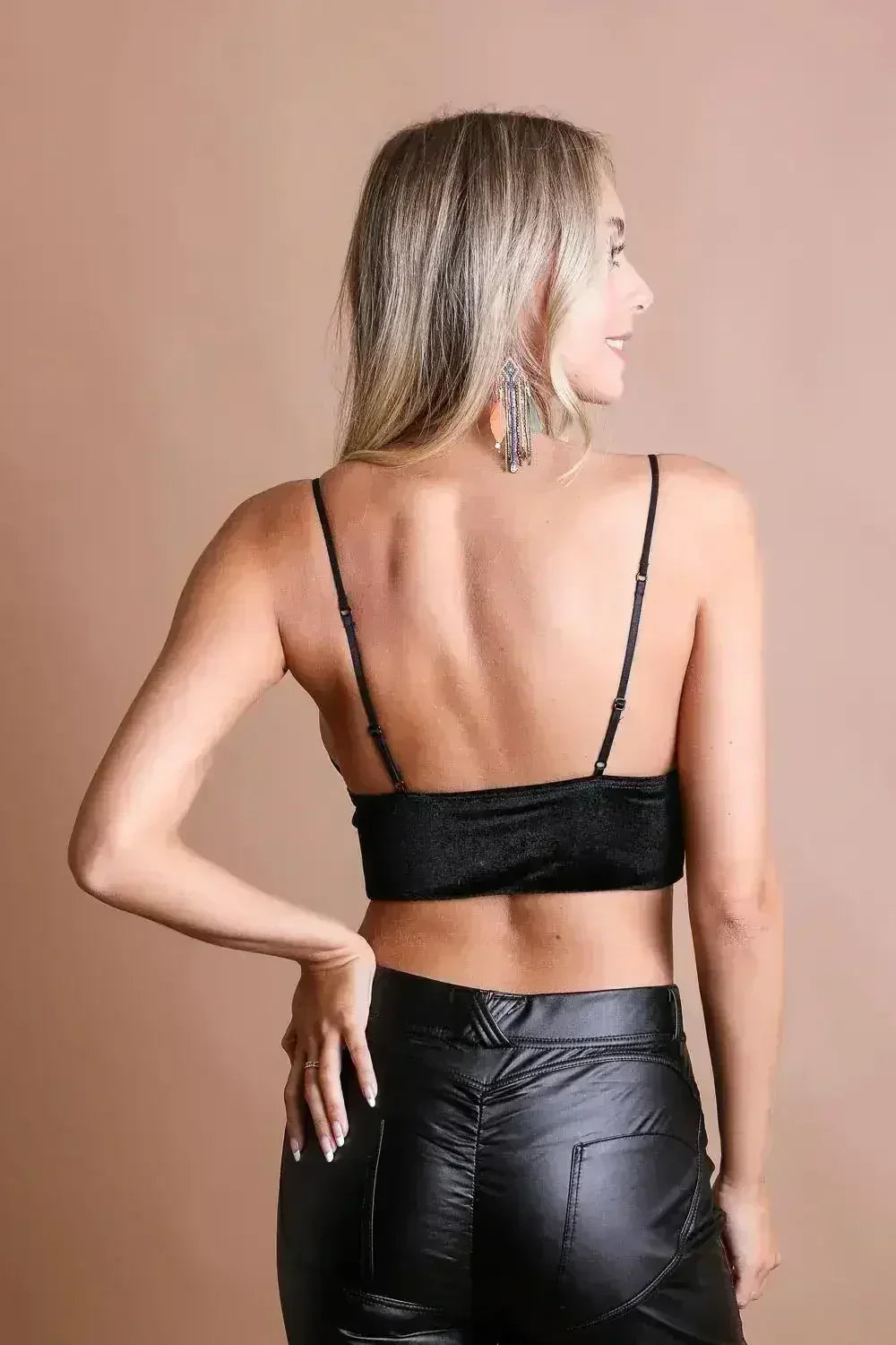 Velvet Longline Bralette - Femstylo
