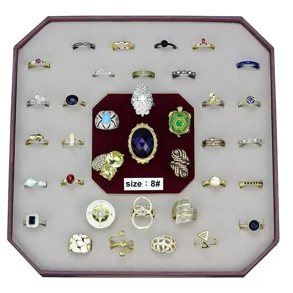 VK-040-SIZE8 - Assorted Brass Ring with Assorted in Assorted - Femstylo